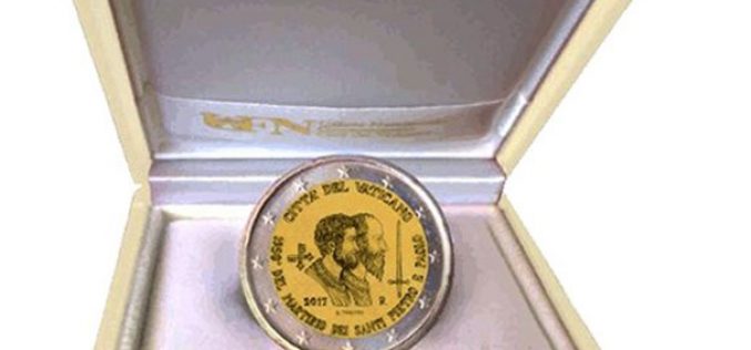 Ватиканска монета со ликовите на Петар и Павле