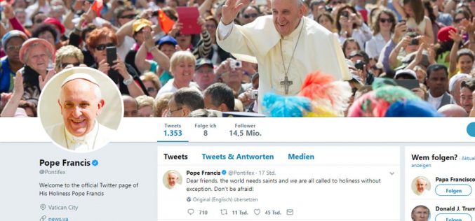 Папата: Драги пријатели, на светот му требаат светци