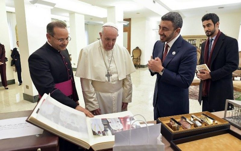Папата го прими министерот за надворешни работи на Обединетите Арапски Емирати