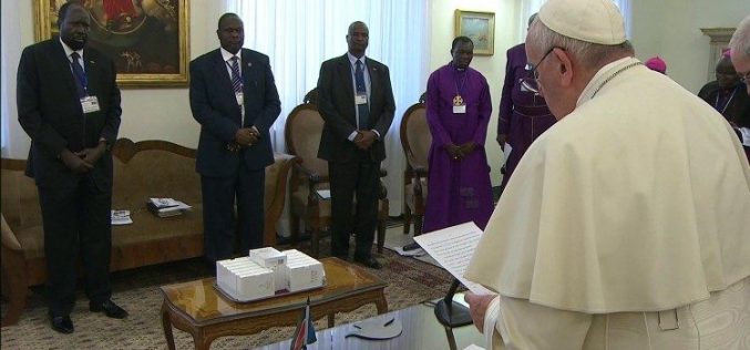 Апел на Папата за мир во Јужен Судан