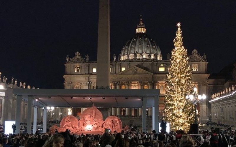 Божиќната елка на плоштадот Свети Петар во Ватикан оваа година е подарок од Словенија