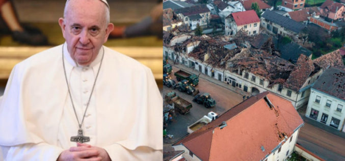 Папата Фрањо донираше за погодените од земјотресот во Хрватска