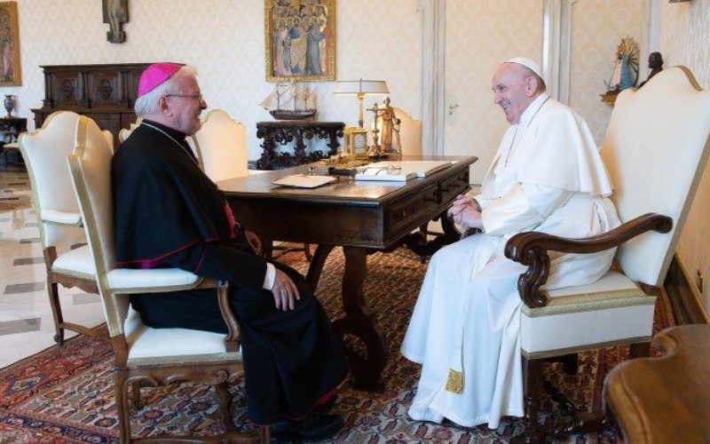 Телеграма со сочувство од Папата по повод смртта на монс. Џордано, апостолски нунциј во ЕУ