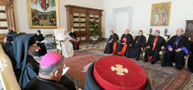 Папата прими претставници на различни христијански цркви од Ирак