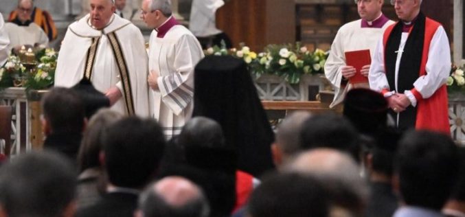 Папата на крајот од Молитвената осмина за единство на христијаните: Одете и служете заедно, ставајќи ја молитвата на прво место