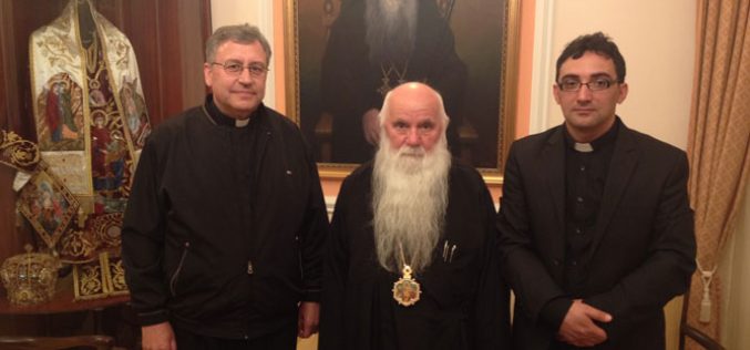 Средба на бискупот Стојанов со г. Тимотеј во Охрид