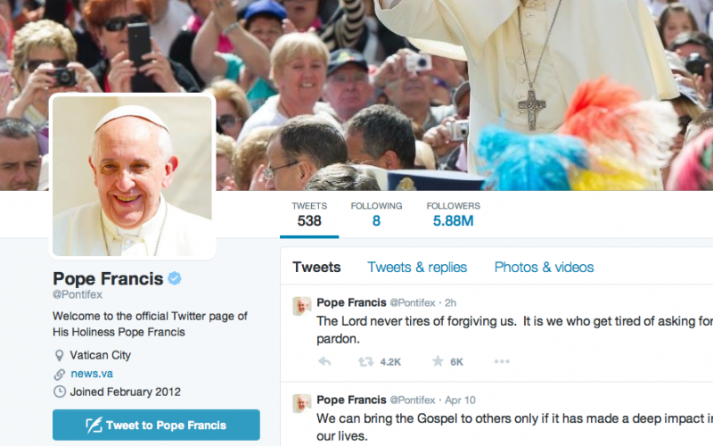 Пораката на Папата на Твитер