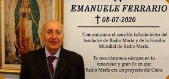 Епископот Стојанов упати телеграма со сочувство по повод смртта на г-дин Емануеле Ферарио