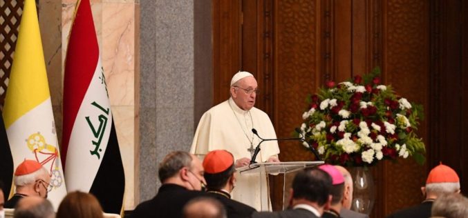 Папата во Ирак: Доаѓам како поклоник на мирот во името на Христос, Кнезот на мирот