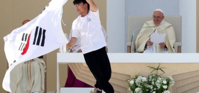 Папата Фрањо: „Следниот Светски ден на млади ќе се одржи во Сеул, Јужна Кореја“