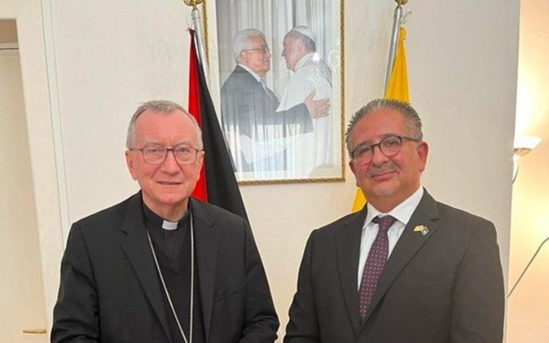Кардинал Паролин ја посети палестинската амбасада во Светиот Престол