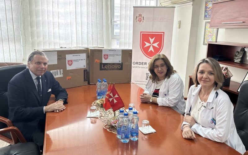Донација од Амбасадата на Суверениот Ред на Малта за потребите на Универзитетската клиника за детски болести Скопје