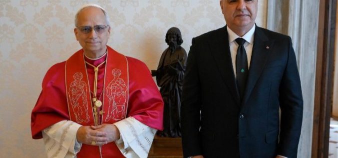 Папата во аудиенција го прими претседателот на Либан, Жозеф Аун