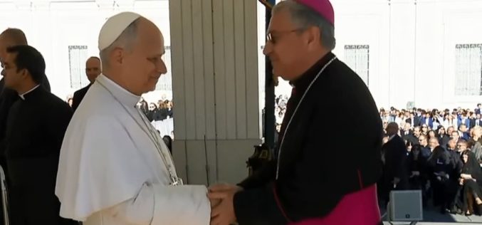 Епископот Стојанов присуствуваше на Генералната аудиенција со папата Лав XIV